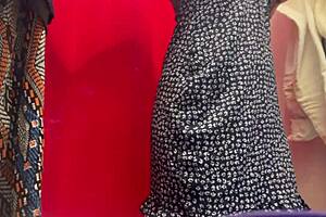 Hidden Camera Captures Mature Girl In Dressing Room With Big Tits And Nipples Exposed