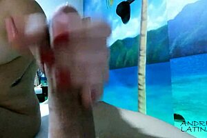 Chubby Couple Enjoys Close-Up Handjob Massage in HD POV