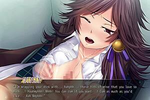 Beautiful commanders in sexy scenes in the bathroom in this porn game