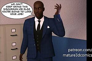 Big assed teacher gets principal’s big black cock in 3D comic