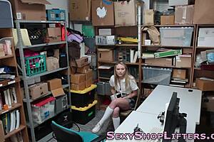 Caught teen shoplifter gets fucked in the store