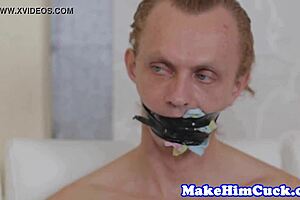 Babe Cuckolds Restrained Boyfriend With Cowgirl Riding