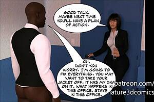 sexy big ass teacher rides principal's big black cock in 3d comic