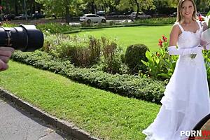 Future bride cheats with anal sex and blowjob on photographer