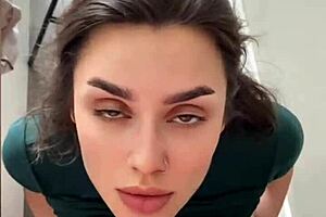 Hot Czech teen sucks and licks in outdoor setting