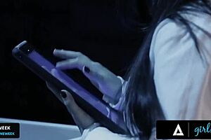 Girlsway Stars Compete in Squirting Challenge