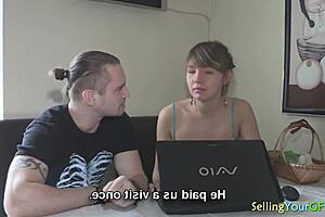 innocent b licked stranger, old girlfriend watching cuckold 3some