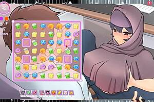 3D animated tits bouncing in Muslim boss hentai