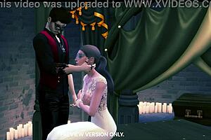 masquerade night brings 3d hentai sex with banging and gangbang