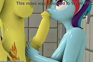 Spitfire compilation in wild MLP cartoon action, so hot!