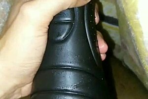 First time trying milk in my ass while fucking