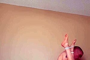 bondage wife sucks and licks balls bound