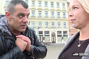 Beautiful big tits and ass get pounded in public