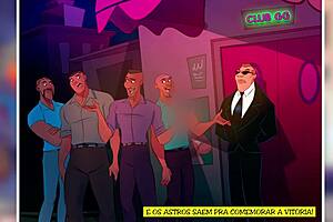 gay cartoon characters with massive cocks in basketball game