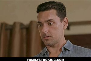 Petite Scout Shows Stepdad and Stepbrother Her Income Method.