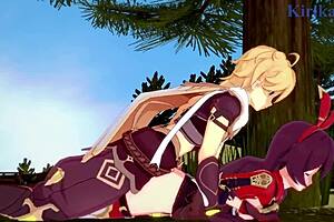 Amber And Fischl Amy And Aether Intense Sex - Genshin Impact Hentai