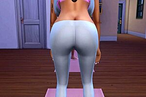 Shaved and big tits homemade lesbian scene in The Sims 4