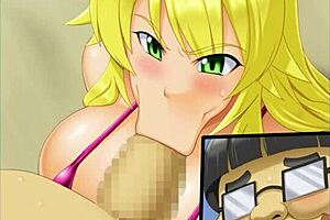 Hentai weeb lucky with blond milf