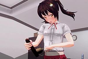 Sister teases anal while giving edging handjob support in uncensored anime