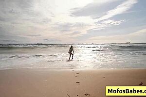 Sahara skye gives charles dera a wet blowjob in the car near the beach