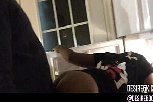 Ebony Milf Bent Over Doggystyle in Refrigerator for Raw Homemade Action