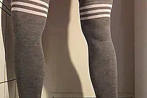 Pee compilation with pantyhose, big tits, and messy scenes