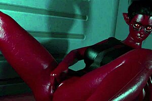 Projekt passion busty alien reporter gets bored and finger masturbates while traveling to work