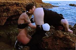 So this Italian boxer got tied up and spanked hard before rimming her dom by the Balearic Sea