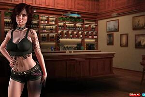 3D animated sex adventure with Clare by the river