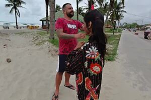 we took the young carioca to the beach to fuck with the couple in the woods, and they caught us, oh the thrill!