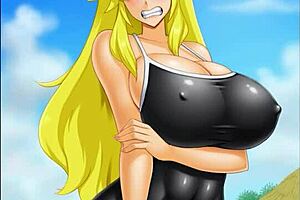 Hentai weeb lucky with blond milf