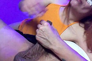 A housewife gives a special kind of massage with a happy ending