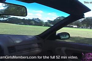 i saw this wild latina streakin across the public golf course, her ass shavin and flashin nude