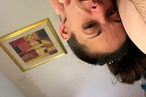 Roxi Reynolds Sucks Old Man's Big Monster Cock in Intriguing Blowjob Contrast