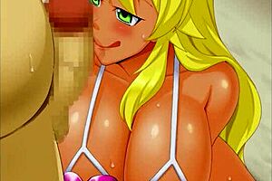 Hentai weeb lucky with blond milf