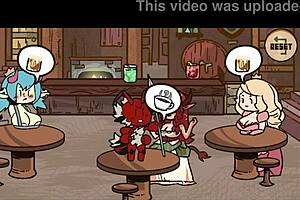 Furry perverts in an erotic game of puzzle solving