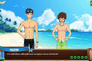 Game Friends Camp Episode 13 - Natsumi Drills Kentaro Hard with Russian Voice Acting