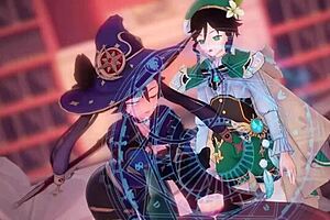 mona seduces with a hot cowgirl blowjob in this anime hentai! 😘