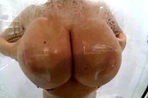 Nikki Benz Soaps Up Her Tits During Anal Assfucking With Mature Milf