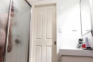 Wife reveals her hairy pussy