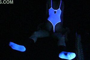 carrie blacklight explores blonde sex fetish in black scenes