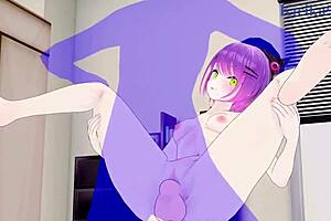 Yuzuki Choco and Tokoyami Towa in intense hentai scene