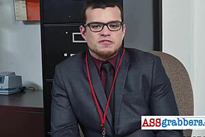 Office Meeting with White Hunks and Studs