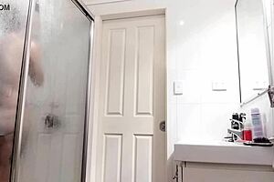 Wife reveals her hairy pussy