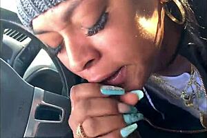 Snowboarder girl delivers best blowjob with gagging and cum in mouth