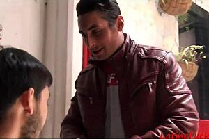 At the new gay bar, he met strangers for anal and blowjob