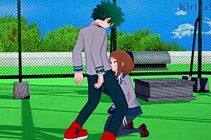 Intense Ochako Izuku sex hentai