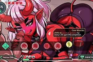 Succubus Delivers Intense Blowjob in Lewd Gym on First Day