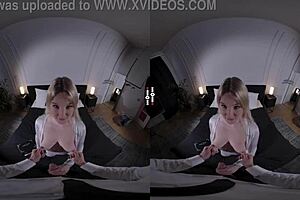 Dark room vr boss sucks big tits