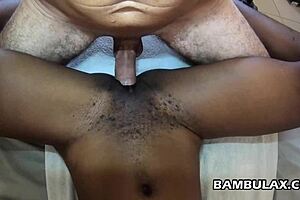 Amateur black teen gets cum inside her vagina